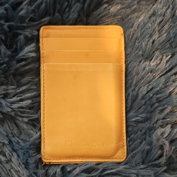 Authentic Vintage Dior Brown/Tan Leather Card Holder - Picture 3 of 7